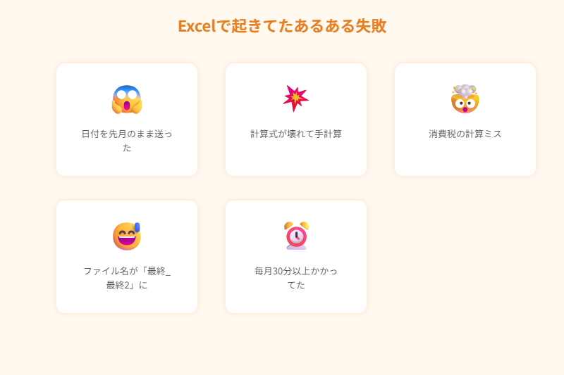 Excelのあるある失敗